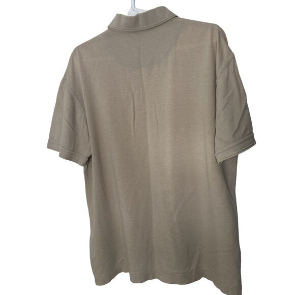 Redhead Bass Pro Mens Size L Tan Short Sleeve Button Collared Polo Shirt Cotton - Picture 2 of 6